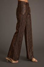 Viper Room Snake Print Vegan Leather Pants