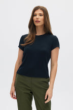 Black Ribbed Essential Baby Style Tee