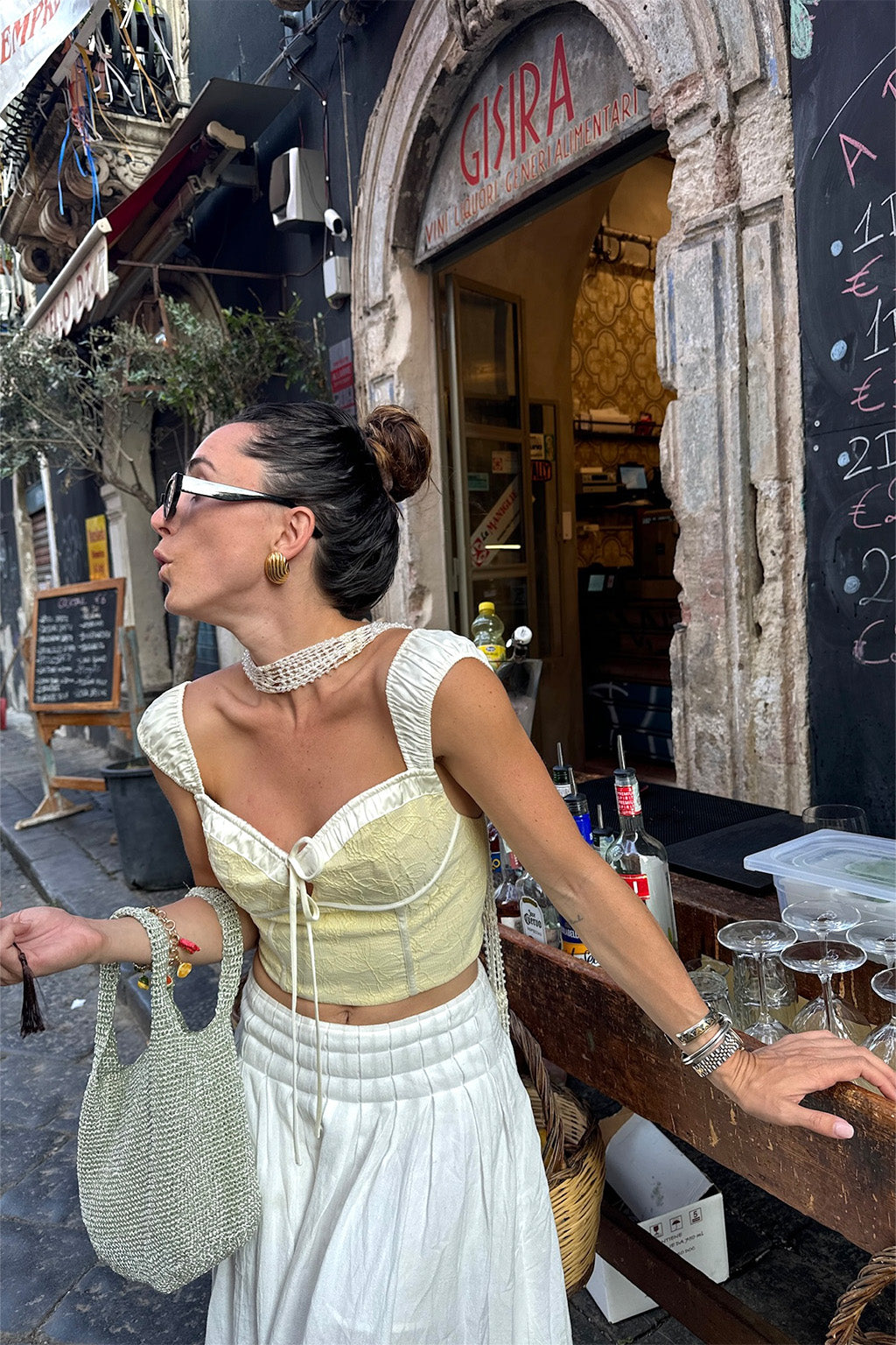 Ellie Baby Yellow Corset Top