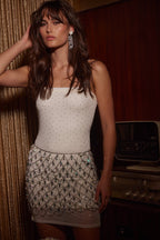 Eve Silver Mini Skirt