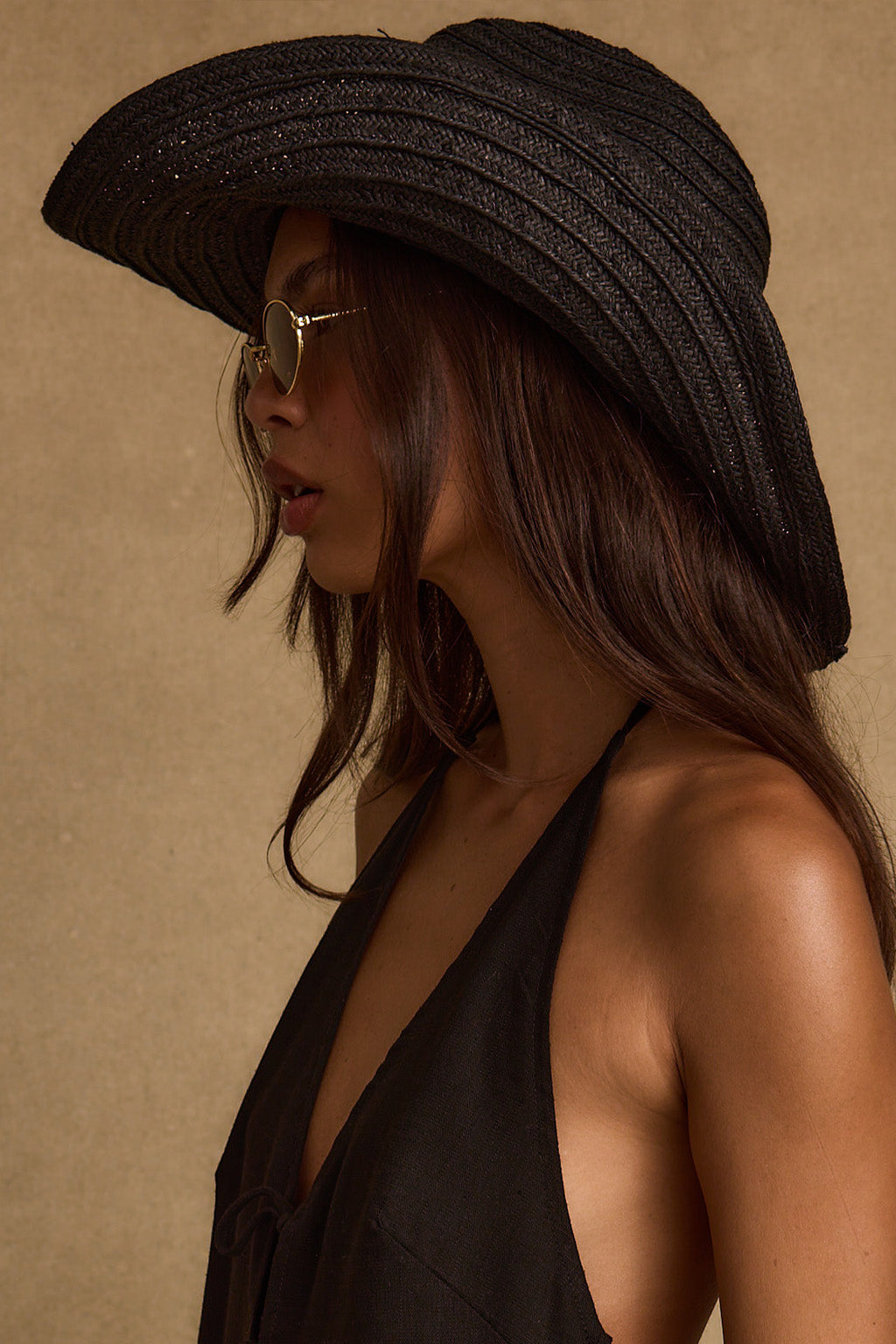 Ocaso Black Straw Cowboy Hat