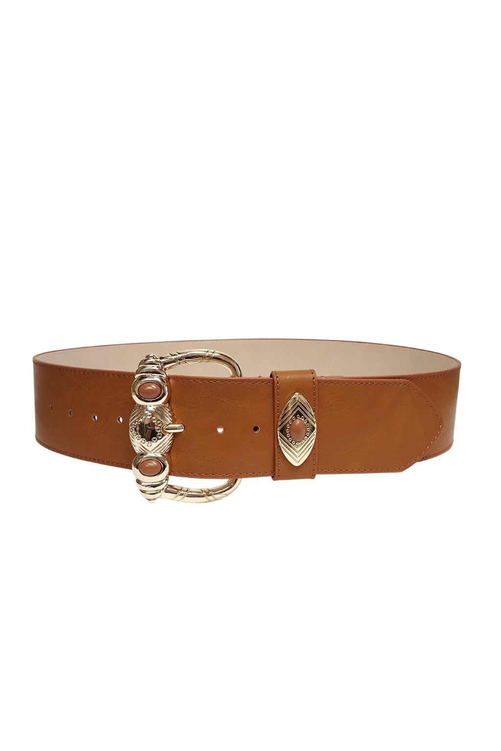 Suncrest Gold and Brown Statement Belt